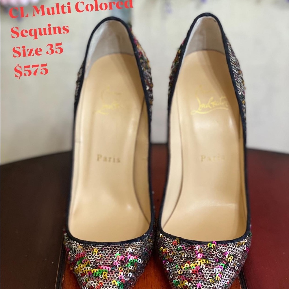 Multi Color Sequins Heels Christian Louboutin - image 7